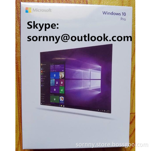 Microsoft Windows 10 Pro OEM COA License Sticker , Windows 10 Professional Retail Box